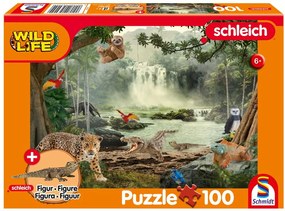 Schmidt SCHLEICH puzzle s divokou zverou 100 dielikov