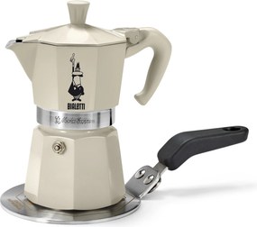 Kávovar na moka kávu Bialetti Moka Express, 190 ml, krémový