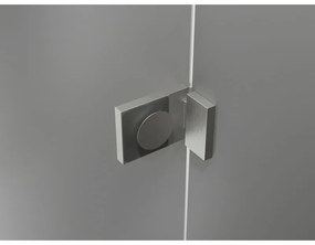 Mexen Lunar, polkruhový sprchový kút naklápací doľava 100 x 70 cm, 8mm číre sklo, oceľový profil, 833-100L-070P-97-00