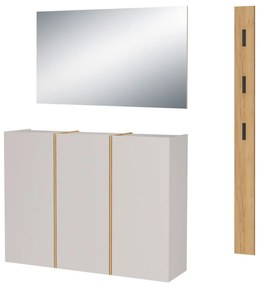 Krémová/v prírodnej farbe predsieňová zostava 168x200x37 cm Libbiano – Germania