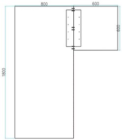 Rohový kancelársky písací stôl PRIMO FLEXIBLE 1800 x 1400 mm, buk