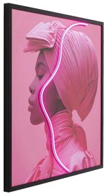 Pink Woman LED obraz  ružový 80x80 cm