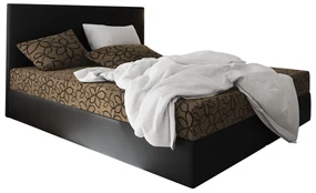 Manželská posteľ Boxspring 160 cm Lilac (vzor + čierna) (s matracom a úložným priestorom). Akcia -21%. Vlastná spoľahlivá doprava až k Vám domov. 1046648