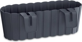 Plastový balkónový kvetináč DDECZ400 38,3 cm - antracit