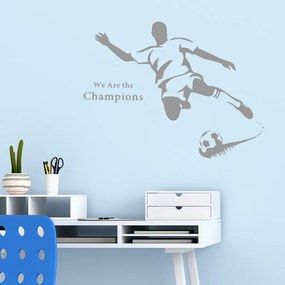 Veselá Stena Samolepka Futbalista Farba: šedá, Veľkosť: 40 x 30 cm