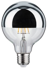 LED žiarovka E27 827 6,5W zrkadlová hlava striebro