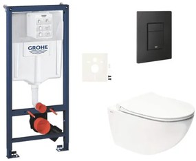 Závesný wc set do ľahkých stien / predstenová montáž SAT Infinitio SIKOGRSIN11EKF0