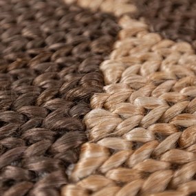 Hnedý/v prírodnej farbe ručne tkaný behúň s prímesou juty 60x230 cm Effie Diamond – Flair Rugs