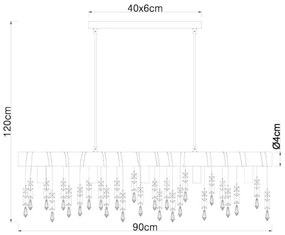 Globo 15532-5H - Luster na lanku KIRA 5xE14/40W/230V čierna/hnedá
