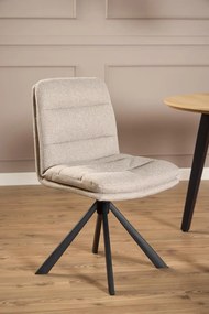 Otočná jídelní židle Dean béžová/černá