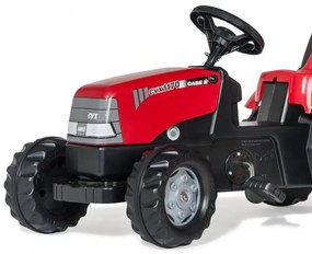 Šlapací traktor s vlečkou Rolly Toys 012411 červený