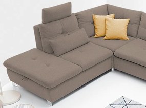 Sedacia súprava Madeira 3B, svetlo hnedá látka, tvar ľavé U