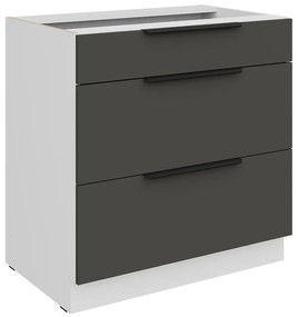 Kuchynská skrinka Aria-Gr/Wh Anti Fingerprint 80d 3s Bb