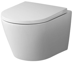 Toaletný set s inštaláciou AM.PM IIS90101.NA1700 bezokrajové, so sedadlom microlift, biela mechanické tlačidlo na splachovanie