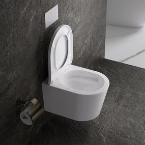 BPS-koupelny Závesná WC misa so SoftClose sedadlom HYD-4665, biela