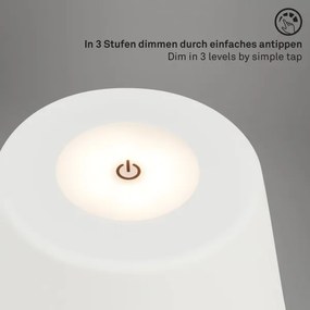 Brilo - LED Stmievateľná nabíjacia vonkajšia stolná lampa LED/3,5W/5V IP44 biela