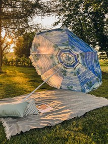 Modro-biely slnečník SOLSTICE 180 cm