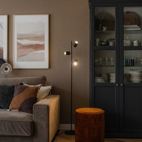 Inteligentná stojaca lampa čierna s 3 svetlami vrátane 3 Wifi GU10 50mm - Jeana