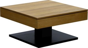 XXXLutz KONFERENČNÝ STOLÍK, čierna, farba duba, drevo, kompozitné drevo, 75/75/38 cm Boxxx - Stolíky do obývačky - 002798023801