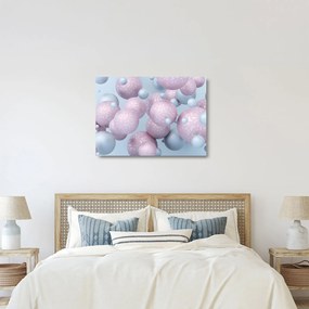 Abstraktný sklenený obraz - Pastelové guľa (70x50 cm)