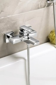 Sapho Sapho, FORATA podomietková sprchová batéria, 2 výstupy, čierna matná, FT042/15