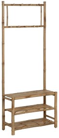 Bambusová predsieňová zostava v prírodnej farbe 70x175x32 cm Manali – Ixia