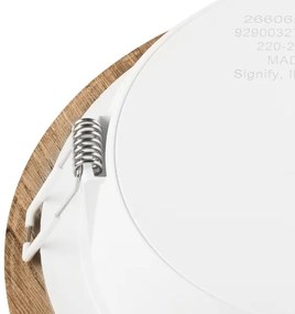 LED podhľadové svietidlo WOODY SPOT LED/16,5W/230V 4000K orech Ø18,5 cm