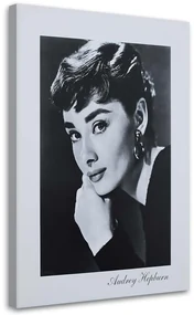Gario Obraz na plátne Audrey Hepburn - čiernobiely portrét Rozmery: 60 x 90 cm