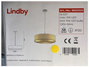 Lindby Lindby - Luster na lanku SEBATIN 3xE27/11W/230V LW1249