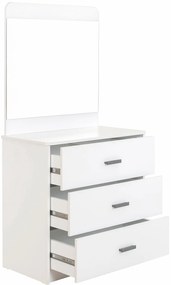 Komoda so zrkadlom Pure - biela