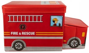 Kruzzel 22489 Box na hračky hasičské auto 53 x 26 x 31,5 cm