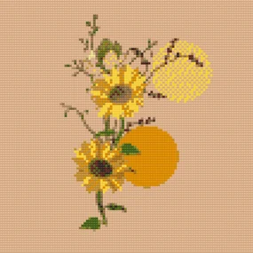 Gario Diamantové maľovanie Boho slnečnice Rozmery: 50 x 50 cm, Rámovanie: S vnútorným rámom, Diamanty: Štvorcové