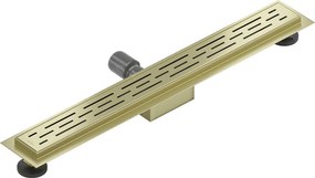 Mexen Flat, lineárny podlahový žľab 60 cm, M01, zlatá matná, 1A20060-15