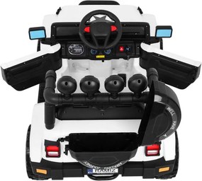 Ramiz Detské terénne auto Full Time 4WD biele na diaľkové ovládanie + pohon 4x4 + LED audio + úložný priestor