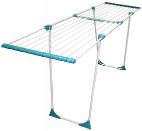 Erga Model 306U, stabilný teleskopický sušiak na bielizeň 202x55x92 cm, biela-zelená, ERG-SEP-10SUSSTOPROFE