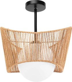 Toolight Toolight, závesné svietidlo 1xE27 APP1589-1CP, čierna-hnedá, OSW-04125