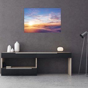 Obraz - Západ slnka nad mrakmi (90x60 cm)