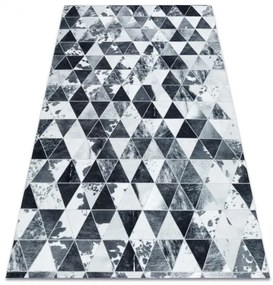 Koberec PATCHWORK 21722 gri - Hovädzia koža, Trojuholníky Veľkosť: 120x170 cm