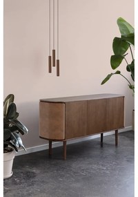 Sivo-hnedá nízka komoda v dekore duba 150x75 cm Treasures – UMAGE