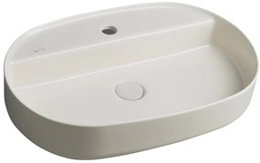 Isvea Isvea, INFINITY OVAL keramické umývadlo na dosku, 60x40cm, Ivory, 10NF65060-2K