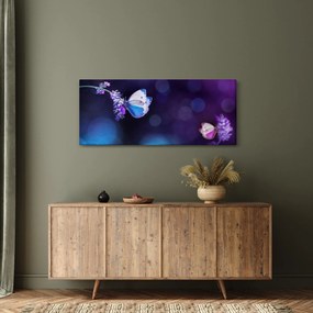 Obraz - Motýle na levanduli (120x50 cm)