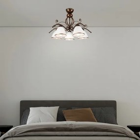 Prisadený luster RETRO 5xE27/60W/230V bronz patina