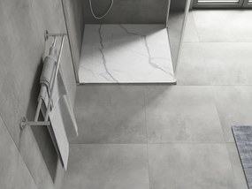 Mexen Hugo, štvorcová sprchová vanička SMC 80 x 80 cm, biely kameň, 42158080