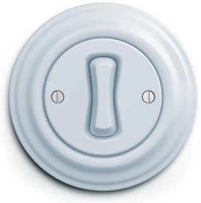 Kliklap - Retro krížový vypínač s rámčekom č. 7 modrý