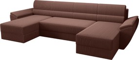Rozkladacia sedacia súprava do U TAVERO 321x140 cm, tmavoružová