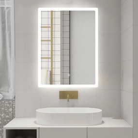 Aqualine Aqualine, FAGO LED podsvietené zrkadlo 60x80cm, dotykový senzor, stmievateľné, FA060