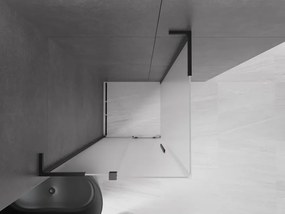Mexen Velar L, sprchový kút s posuvnými dverami 120 x 120 cm, 8mm sklo námraza, čierna matná, 871-120-120-33-70