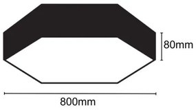 LED Stropné svietidlo LED/70W/230V 4000K pr. 80 cm