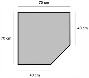 Fistar Rohový regál 1800x700x400x425 mm lakovaný 5-policový, nosnosť 750 kg - ČIERNY