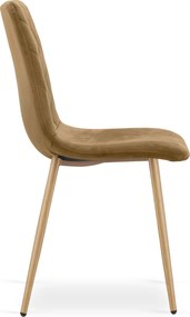 Hnedá zamatová stolička TURIN